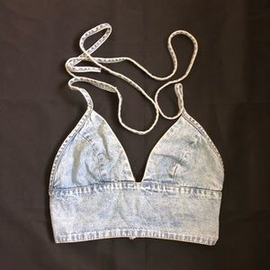 NWOT Denim Halter